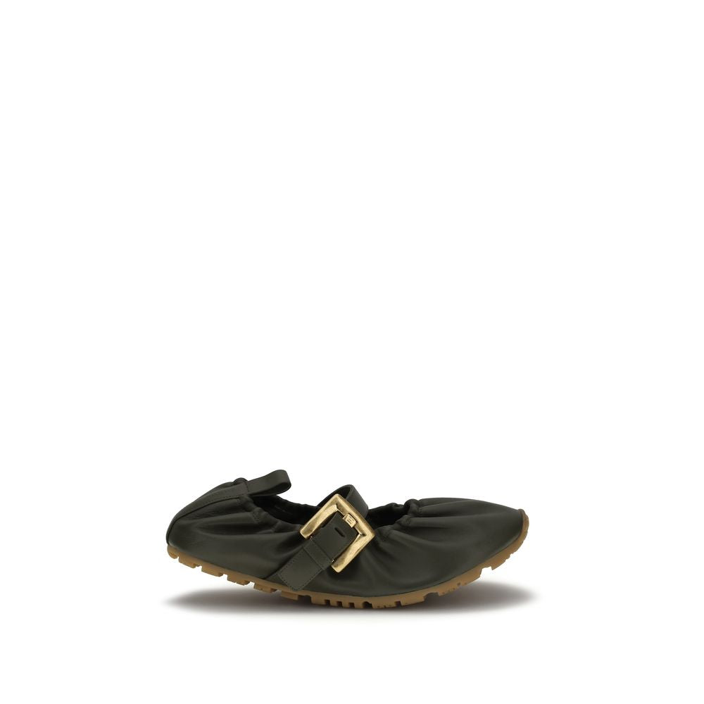 Ballerines bicolores Balmain en agneau Ovis Aries