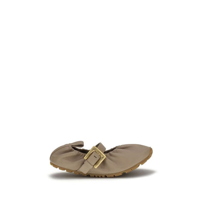 Ballerines Balmain beiges en agneau Ovis Aries