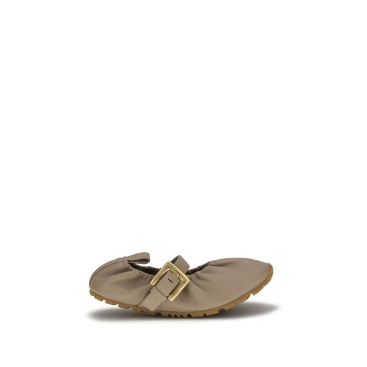 Ballerine Balmain beige in agnello Ovis Aries