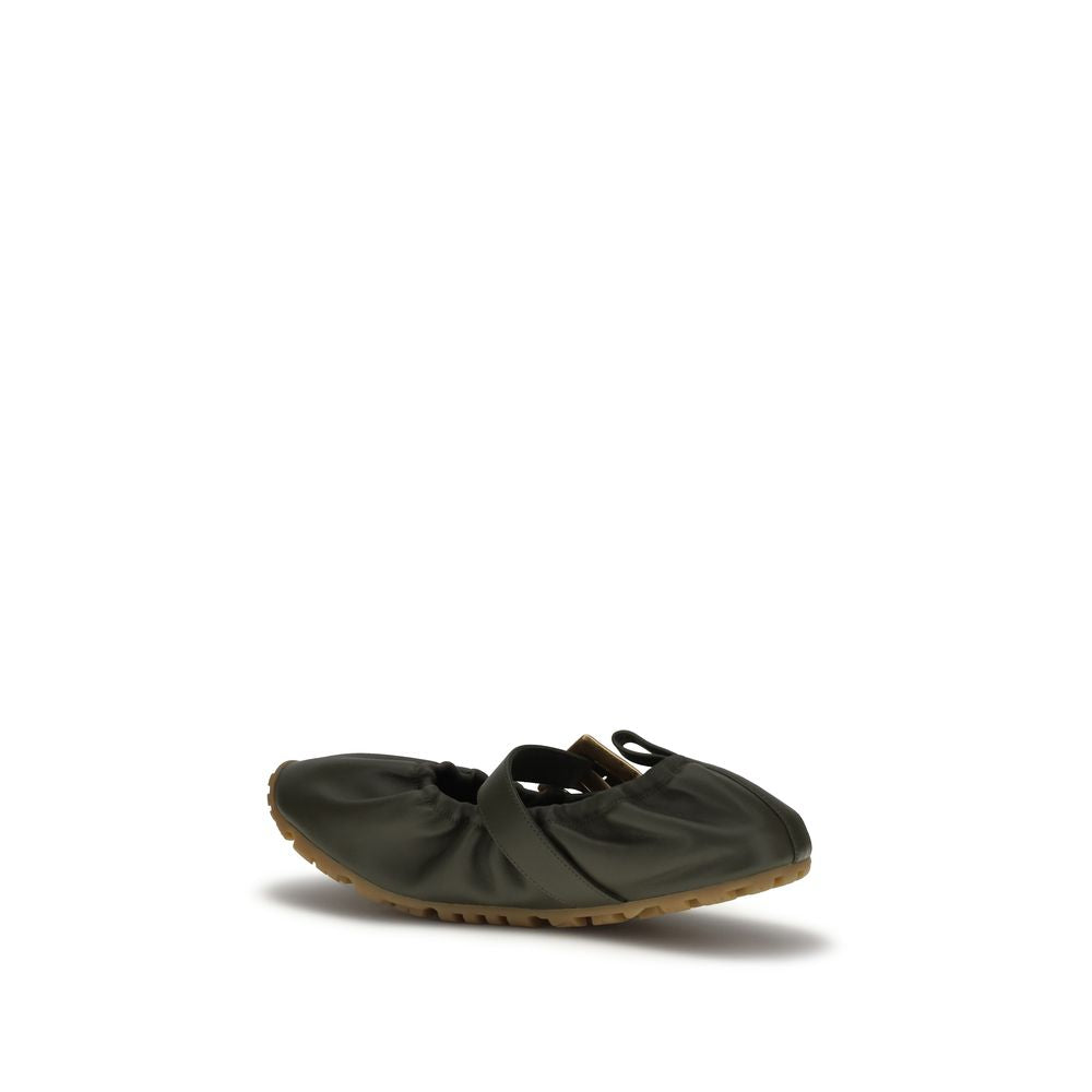 Ballerines bicolores Balmain en agneau Ovis Aries