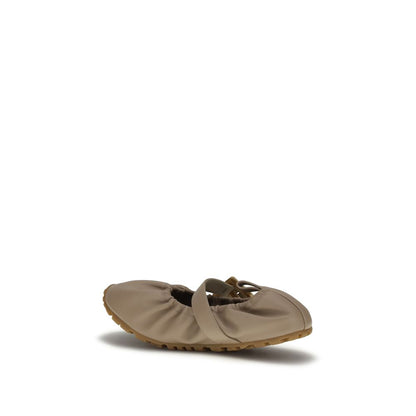 Ballerines Balmain beiges en agneau Ovis Aries