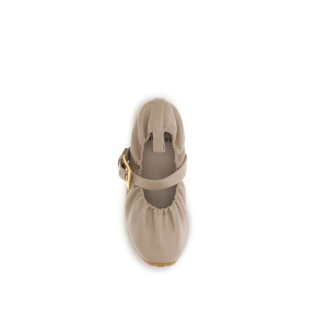 Ballerines Balmain beiges en agneau Ovis Aries