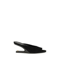 Mules Balmain in pelle di capra nera