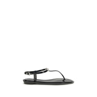 MACH & MACH Black Rubber Flat Sandals