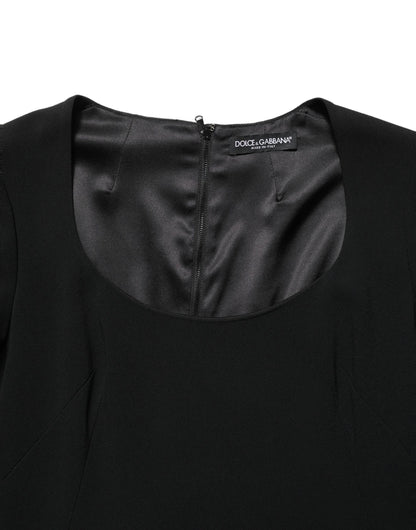 Robe mini Roberto Cavalli noire à manches longues et col dégagé