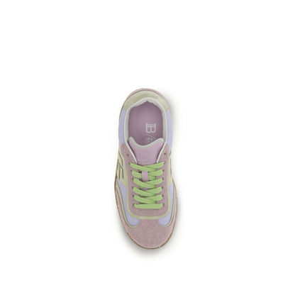 Baskets Athlétiques Balmain en Cuir de Veau Multicolore Bos Taurus