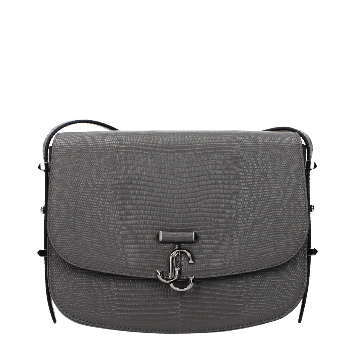 Sac bandoulière Jimmy Choo en cuir gris