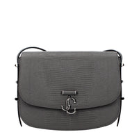 Sac bandoulière Jimmy Choo en cuir gris
