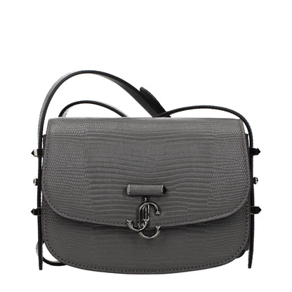 Sac à bandoulière Jimmy Choo en cuir gris