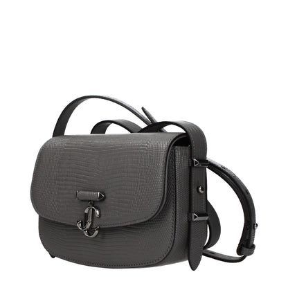 Sac à bandoulière Jimmy Choo en cuir gris