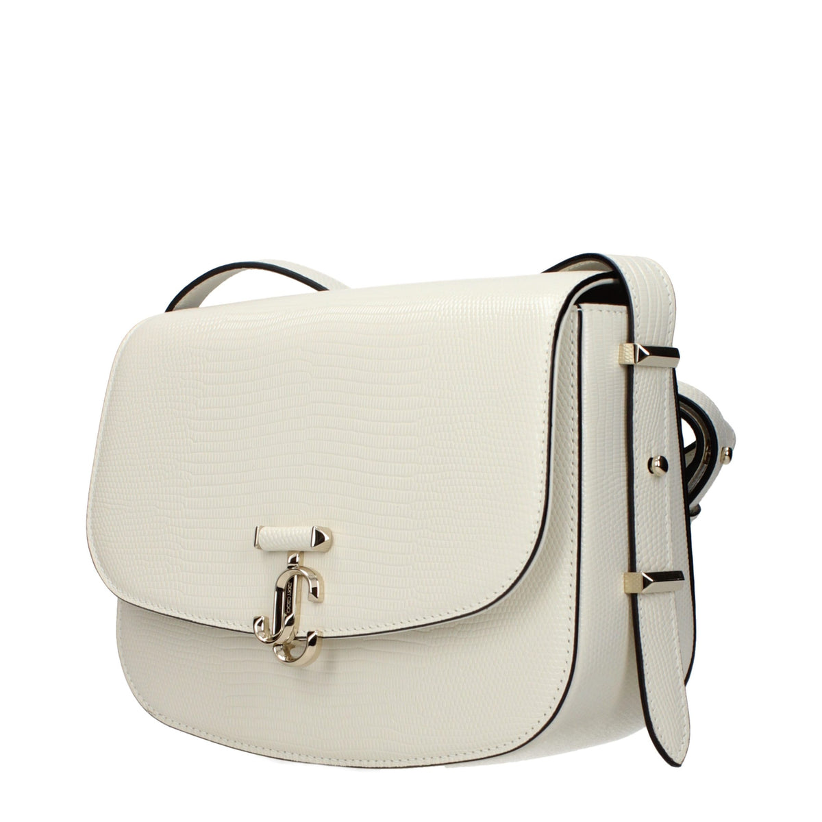 Sac bandoulière Jimmy Choo en cuir blanc