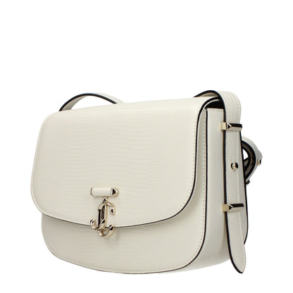 Sac bandoulière Jimmy Choo en cuir blanc