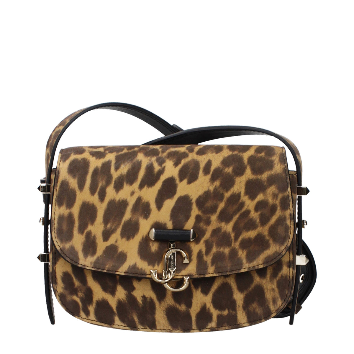 Sac bandoulière en cuir marron Jimmy Choo