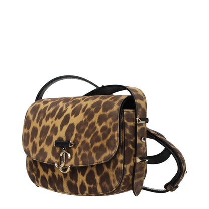 Sac bandoulière en cuir marron Jimmy Choo