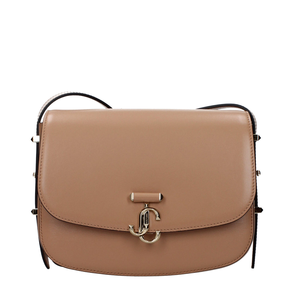Sac bandoulière en cuir marron Jimmy Choo