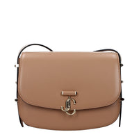 Sac bandoulière en cuir marron Jimmy Choo