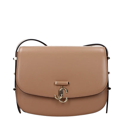 Sac bandoulière en cuir marron Jimmy Choo
