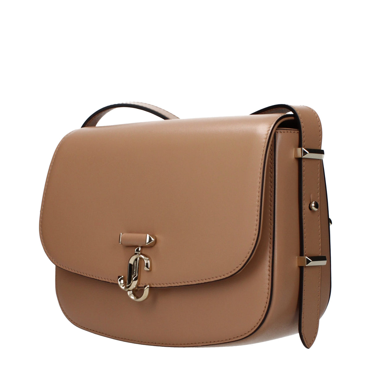 Sac bandoulière en cuir marron Jimmy Choo