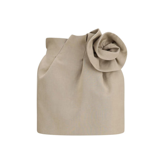 Minigonna Magda Butrym in lino beige