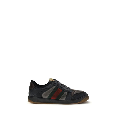 Sneakers basse Gucci in pelle di vitello nera Bos Taurus