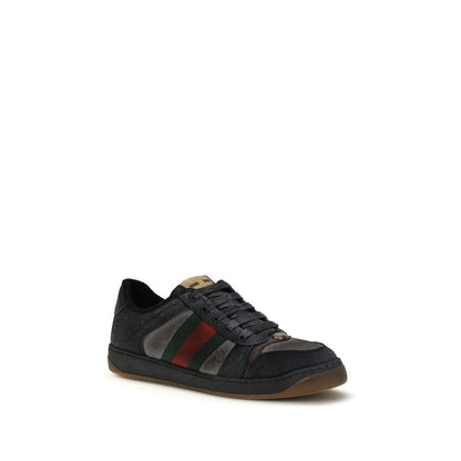 Sneakers basse Gucci in pelle di vitello nera Bos Taurus