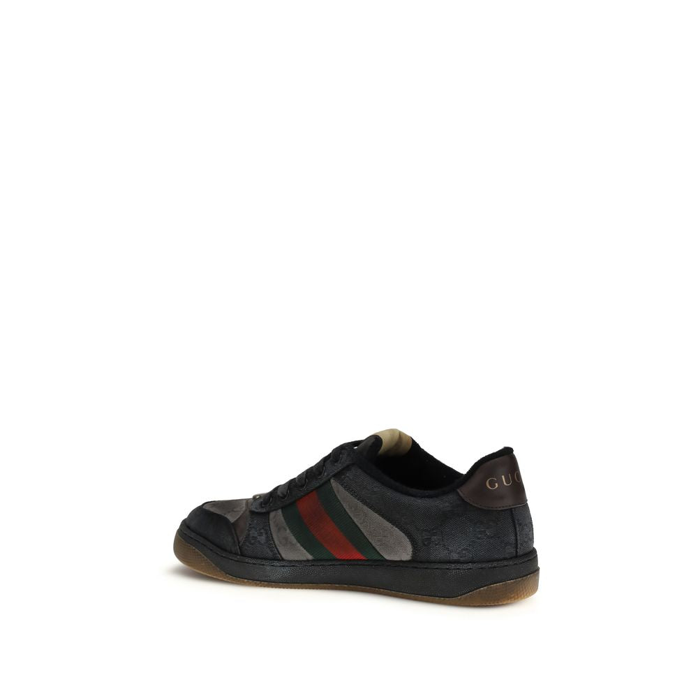 Sneakers basse Gucci in pelle di vitello nera Bos Taurus