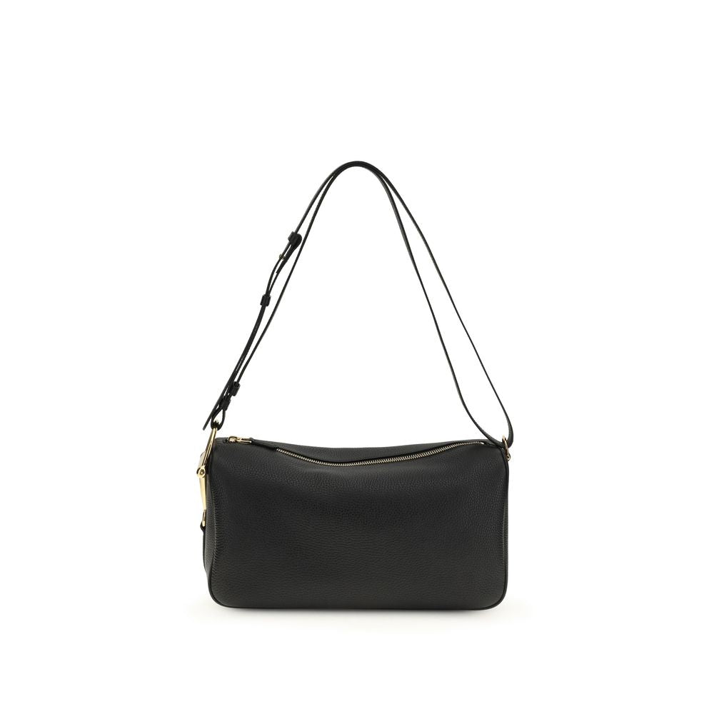 Borsa a spalla Gucci in pelle di vitello nera Bos Taurus
