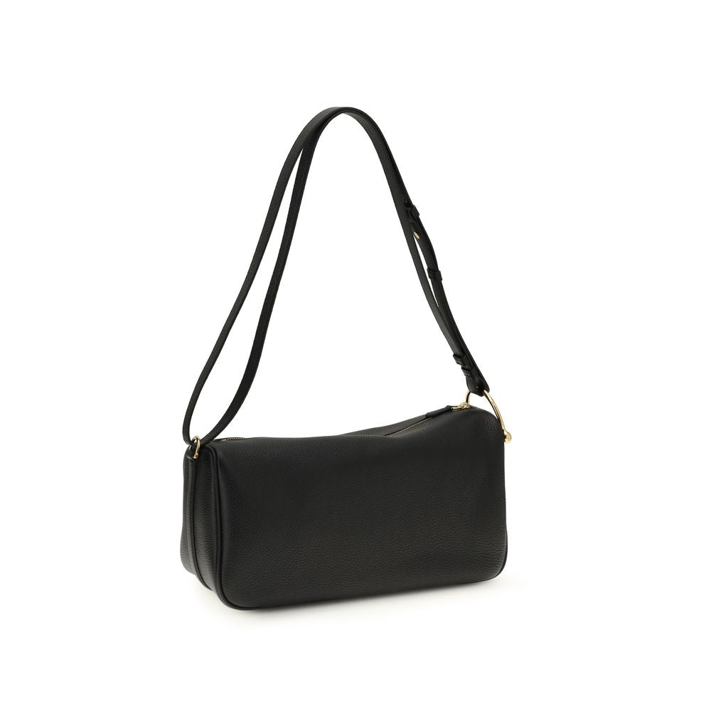 Borsa a spalla Gucci in pelle di vitello nera Bos Taurus