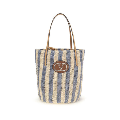 Sac Seau en Rafia Multicolore Valentino Garavani