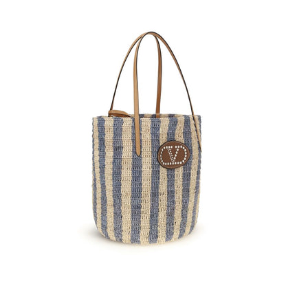 Sac Seau en Rafia Multicolore Valentino Garavani