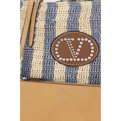 Sac Seau en Rafia Multicolore Valentino Garavani