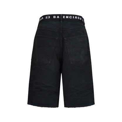 Shorts Balenciaga en coton noir (style bermuda)