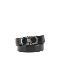 Cintura Regular Ferragamo Nera In Pelle Di Vitello Bos Taurus