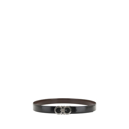 Cintura Regular Ferragamo Nera In Pelle Di Vitello Bos Taurus