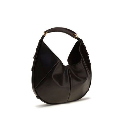 Borsa a spalla Saint Laurent in pelle di vitello marrone Bos Taurus