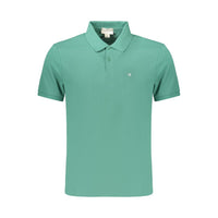 Polo en Coton Vert Calvin Klein pour Homme