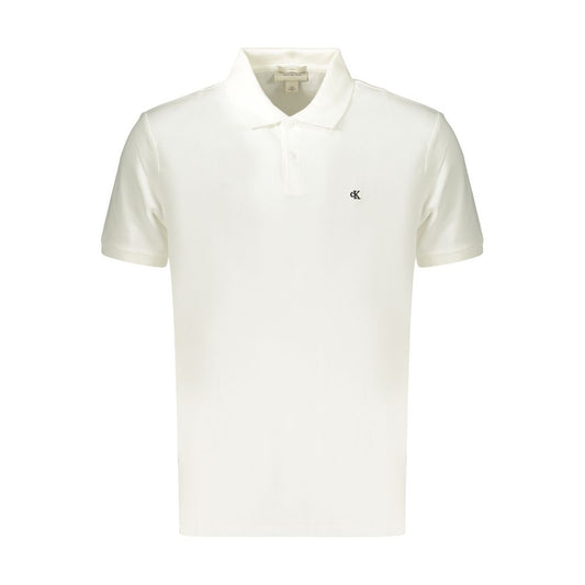 Polo Calvin Klein da uomo in cotone bianco