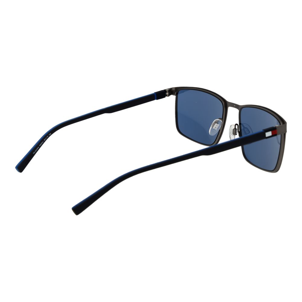 Occhiali da sole in metallo grigi Tommy Hilfiger