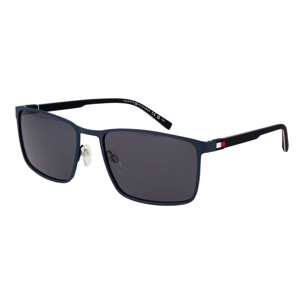 Lunettes de soleil en métal bleues Tommy Hilfiger