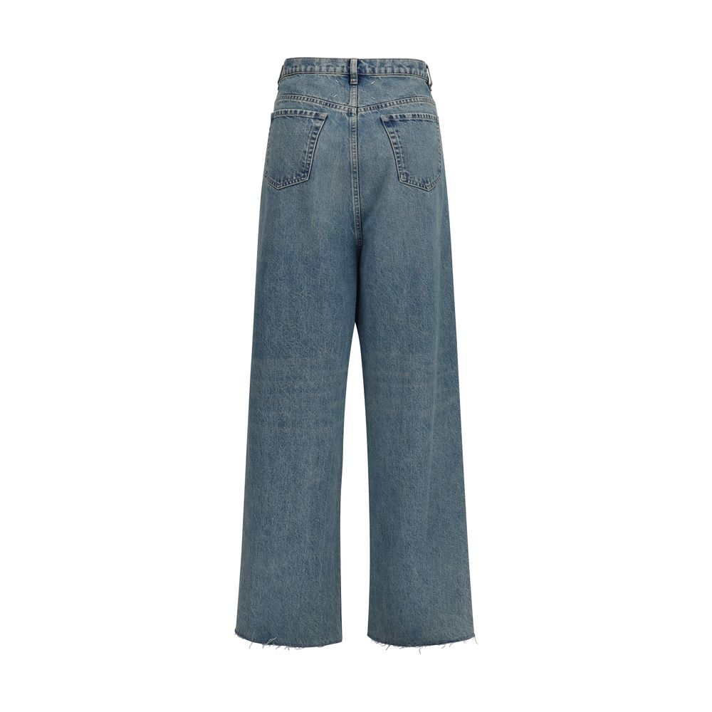 Jean en coton bleu taille haute Maison Margiela