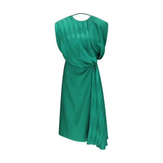 Abito casual bicolore in seta Versace