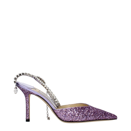 Sandali Jimmy Choo con tacco a spillo viola in plastica