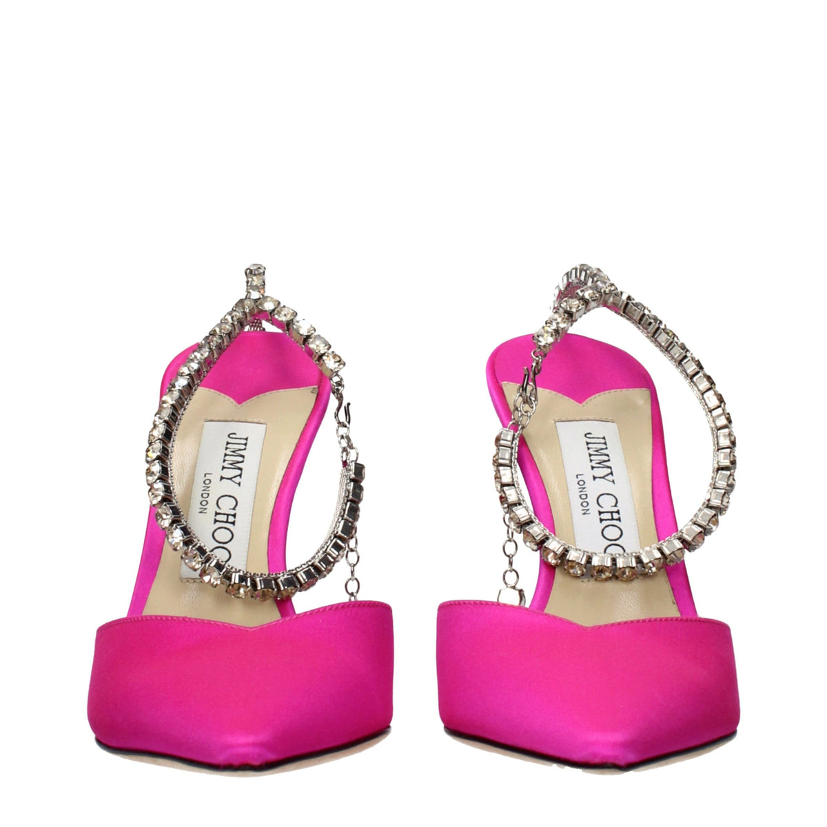 Sandales à talons aiguilles Jimmy Choo en satin rose