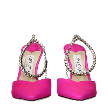 Sandales à talons aiguilles Jimmy Choo en satin rose