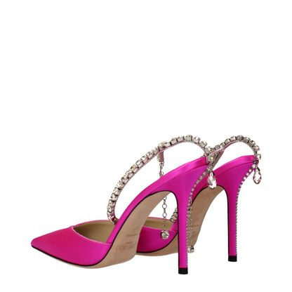Sandales à talons aiguilles Jimmy Choo en satin rose