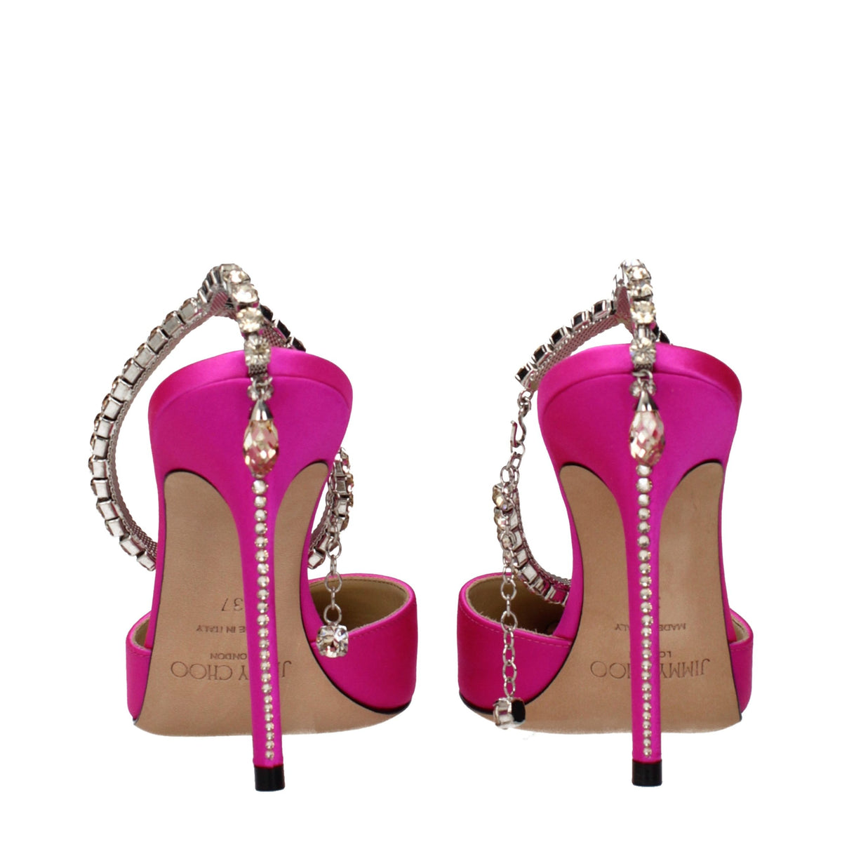 Sandales à talons aiguilles Jimmy Choo en satin rose