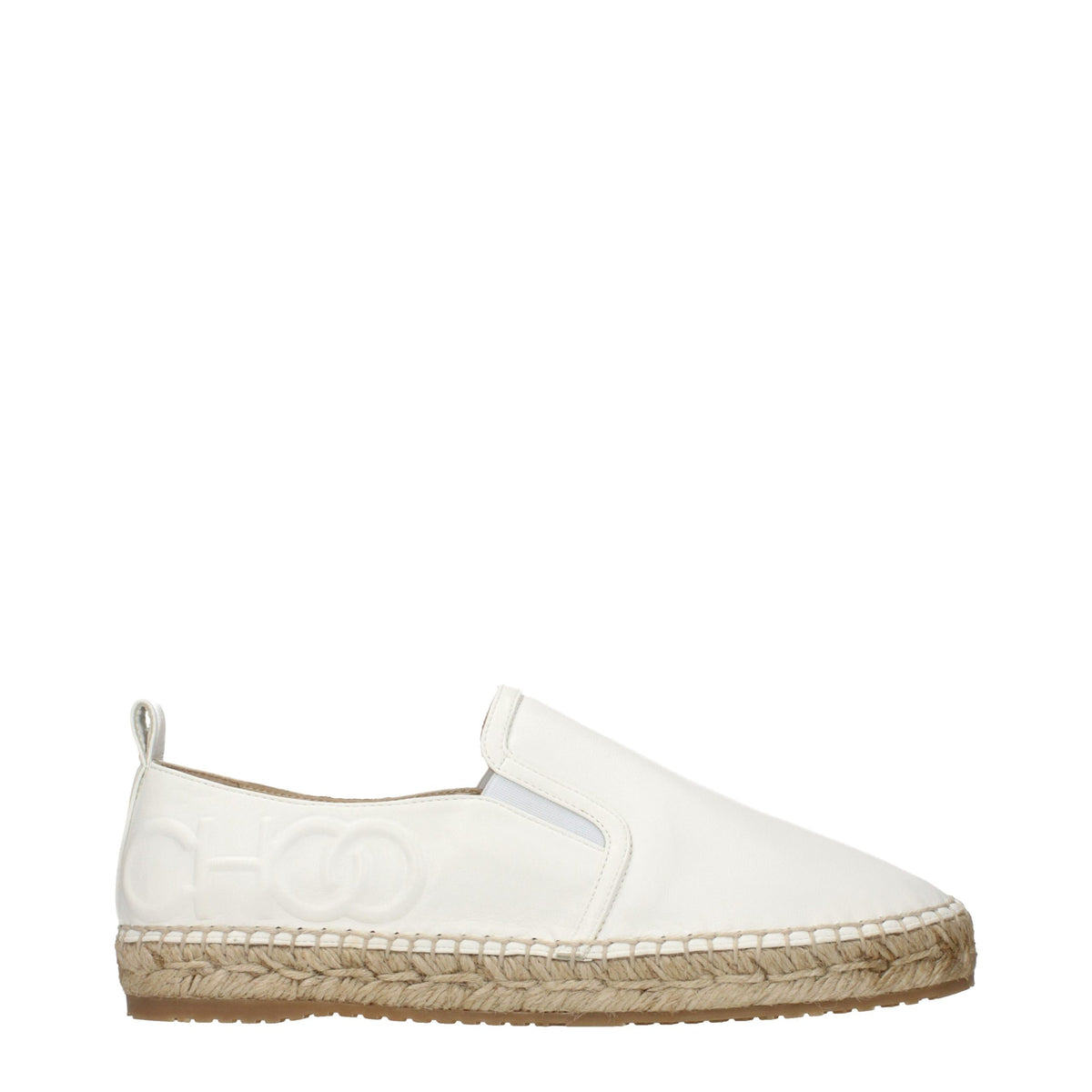Jimmy Choo White Leather Espadrilles