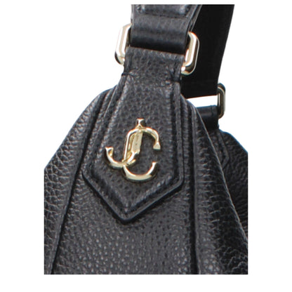 Sac porté épaule Jimmy Choo en cuir noir