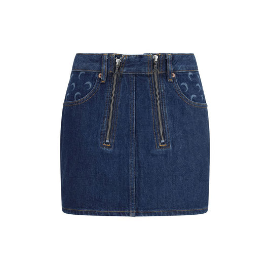 Mini gonna in cotone blu Marine Serre