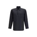 Deperlu Black Linen Dress Shirt